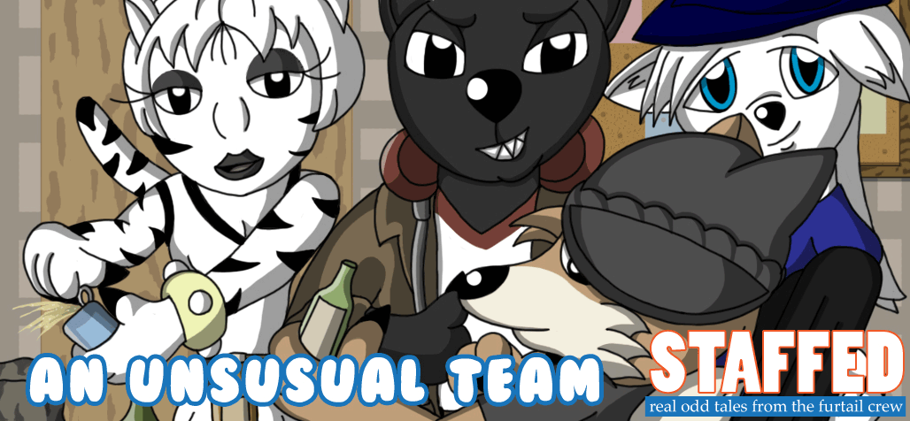 Furry webcomics promo banner for staffed